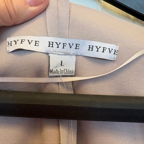 NWT HYFVE Size L taupe Business Casual Open Cardigan Blazer - Picture 3 of 6